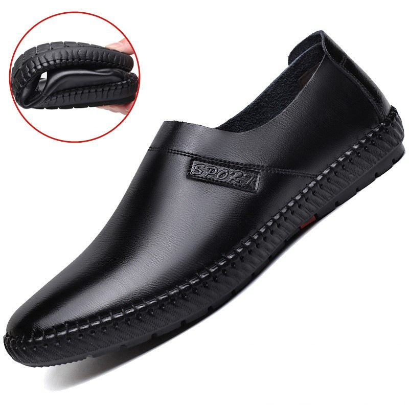 Damen Bequeme Slip-On Freizeitschuhe aus hochwertigem Leder EB
