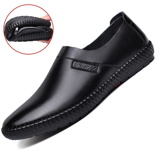 Damen Bequeme Slip-On Freizeitschuhe aus hochwertigem Leder EB