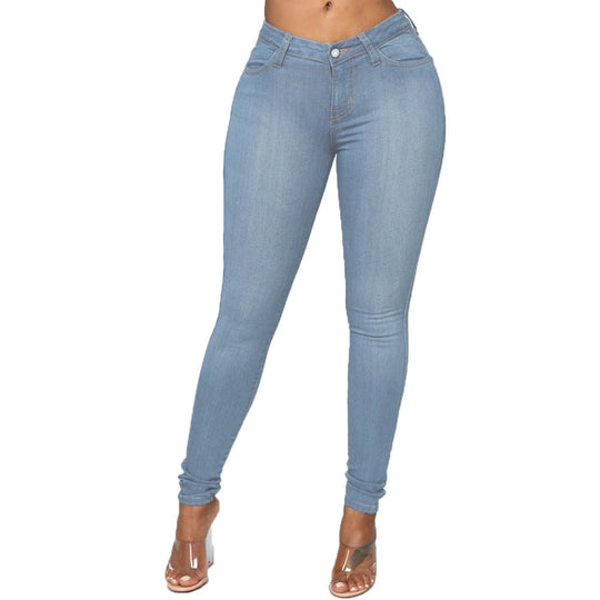 Damen High-Waist Skinny Jeans mit perfektem Sitz EB