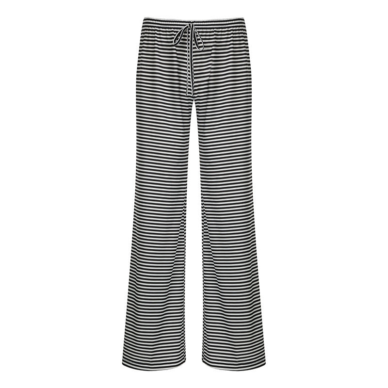 Damen nan leichte Jersey Loungehose mit Tunnelzug und weitem Bein EB