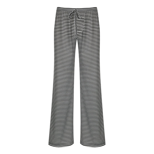 Damen nan leichte Jersey Loungehose mit Tunnelzug und weitem Bein EB