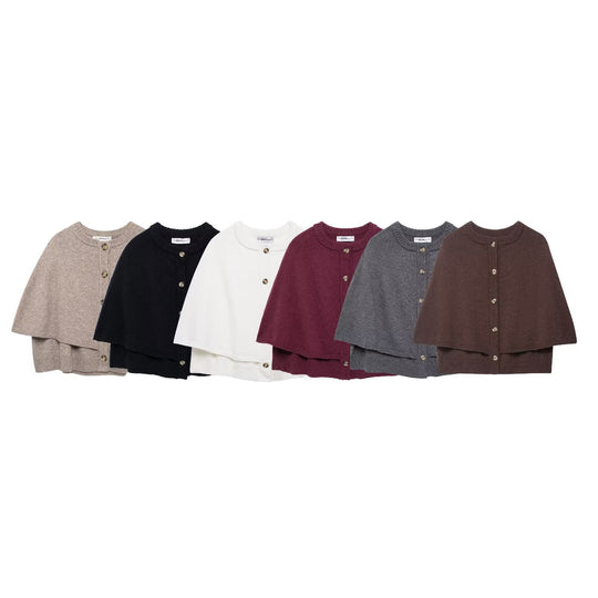 Damen Wolle Umhangjacke EB