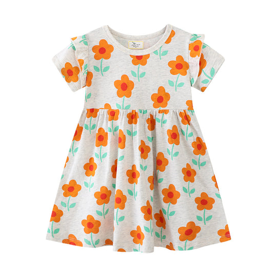 Mädchen Sommerkleid mit floralen Mustern EB