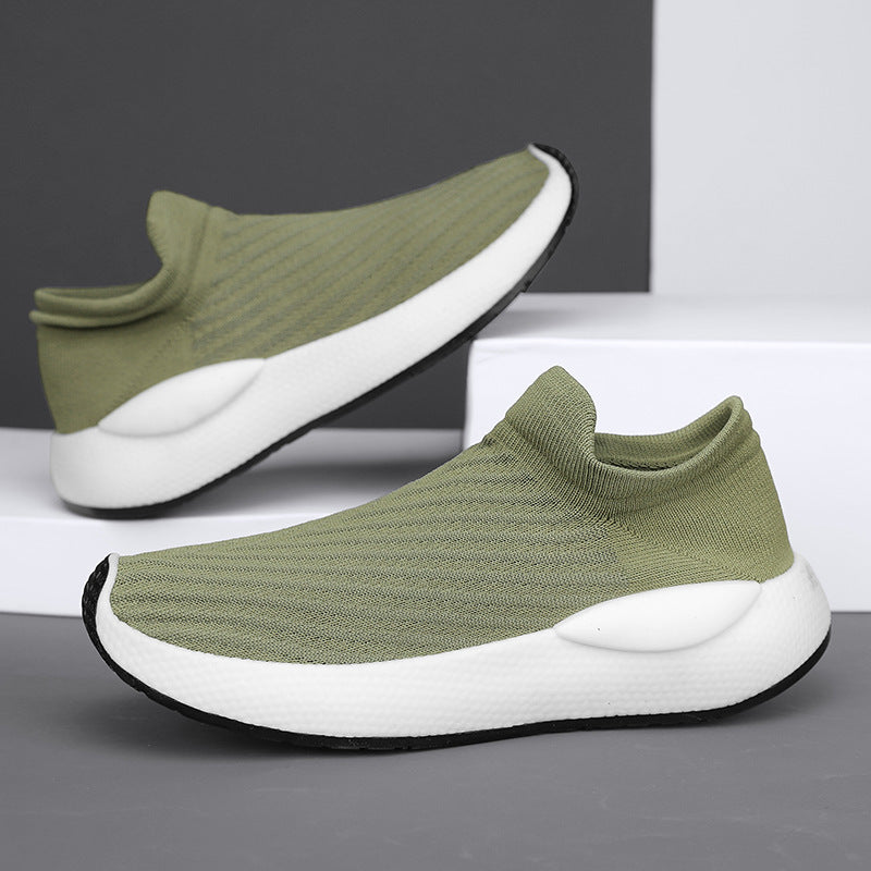 Unisex gestrickte Schlupfsneaker mit sockenähnlichem Schaft, gepolstertem Komfortfußbett und reaktiver EVA‑Zwischensohle EB