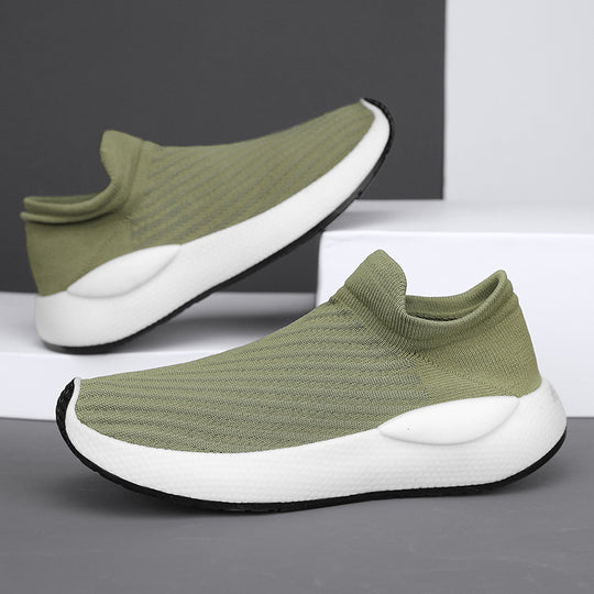 Unisex gestrickte Schlupfsneaker mit sockenähnlichem Schaft, gepolstertem Komfortfußbett und reaktiver EVA‑Zwischensohle EB