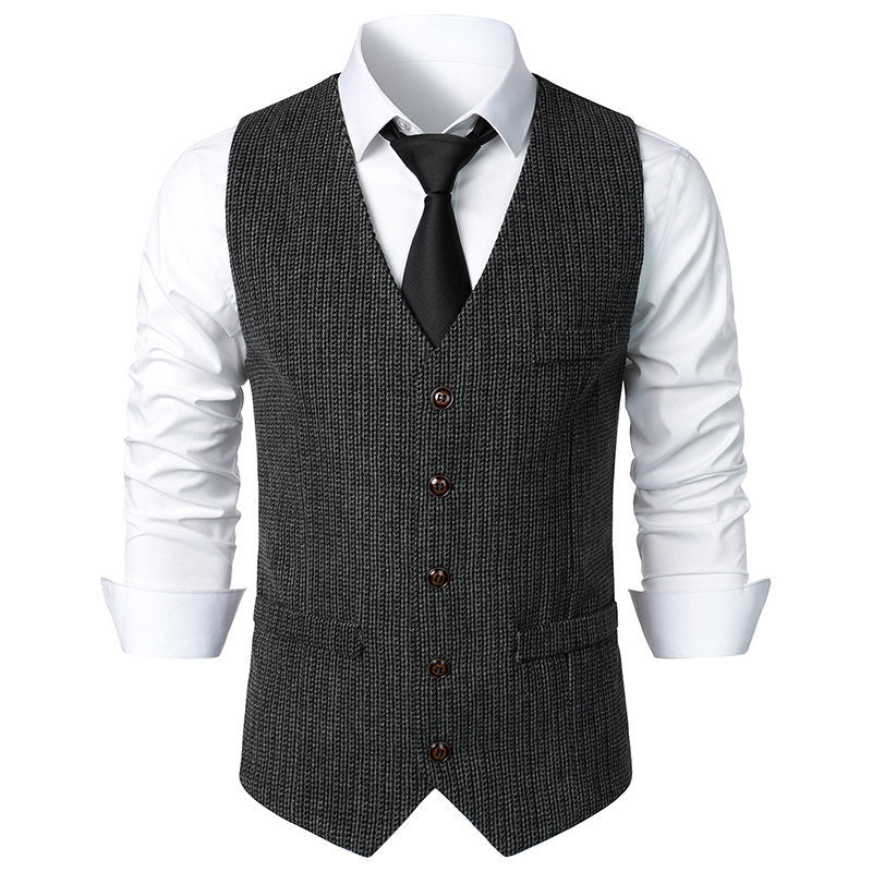 Herren elegante Steppweste mit modernem Schnitt und feinen Details EB