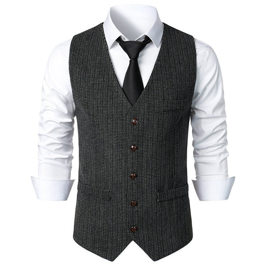 Herren elegante Steppweste mit modernem Schnitt und feinen Details EB