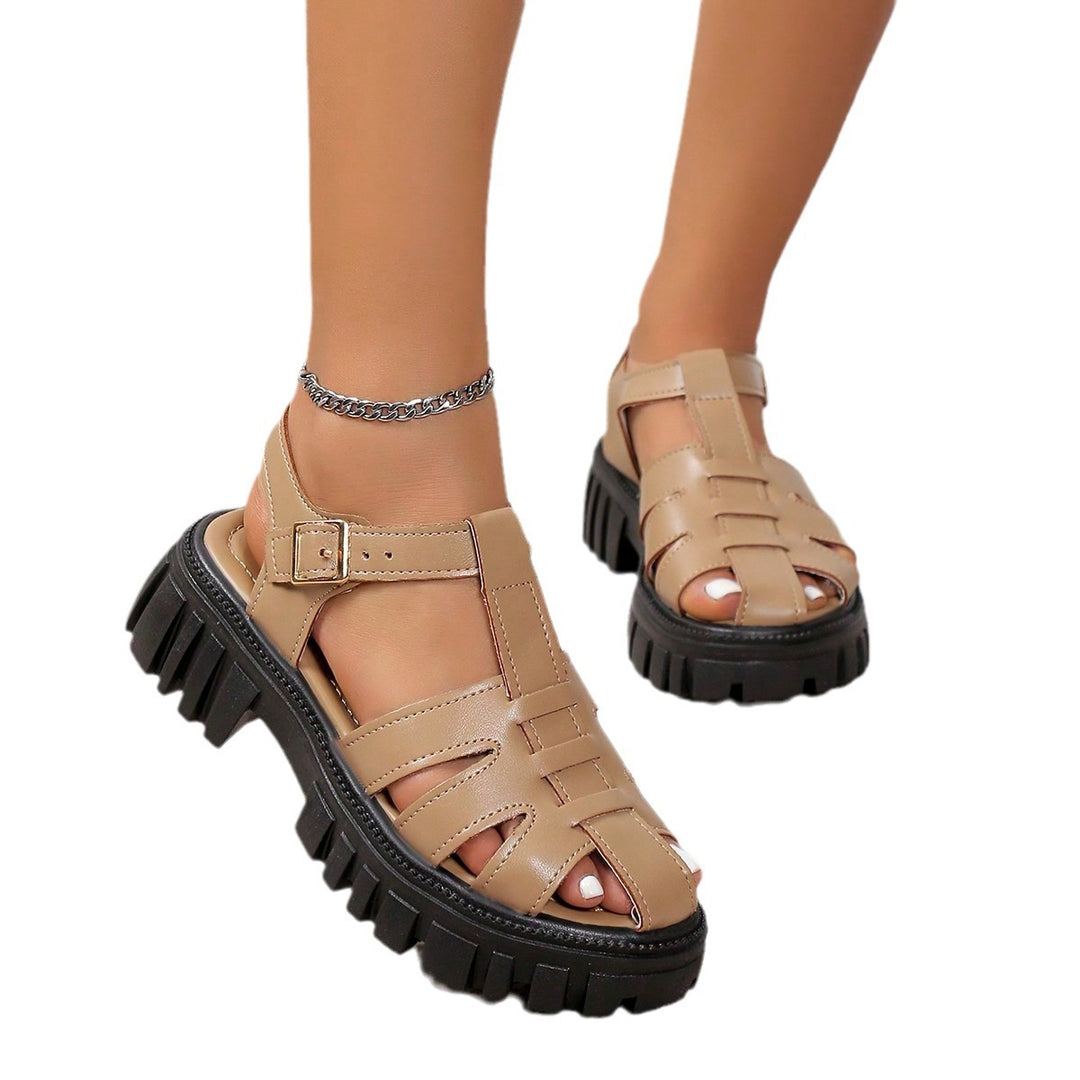 Damen Freizeit-Sandalen mit strukturiertem Obermaterial und rutschfester Sohle EB