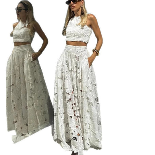 Damen zwei-teiliges Maxikleid EB