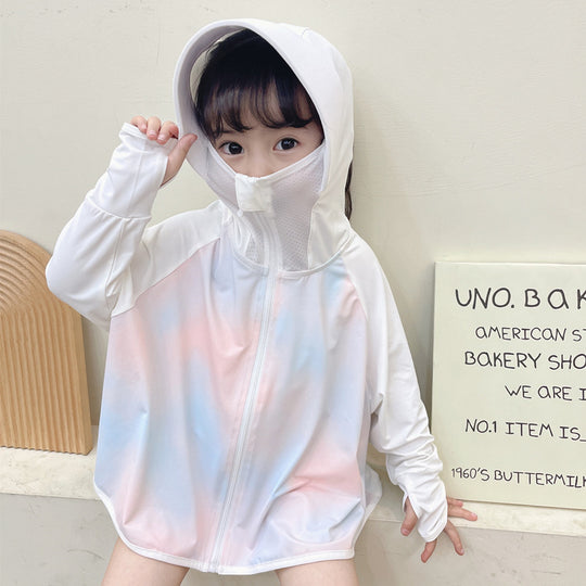 Mädchen funktionale UV-Schutzjacke mit Kapuze EB