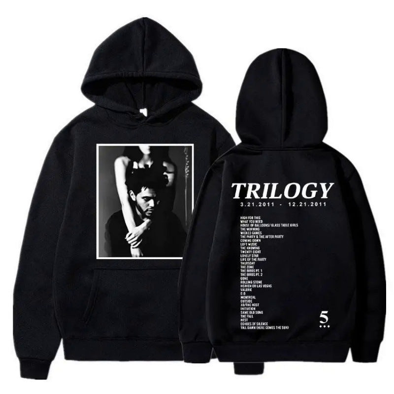 Damen Kapuzenpullover mit künstlerischem Fotodruck und einzigartigem Schriftzug EB