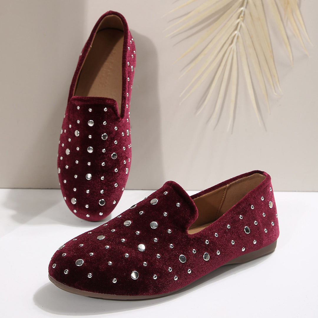 Damen Luxus Mokassins mit funkelnden Strassdetails EB