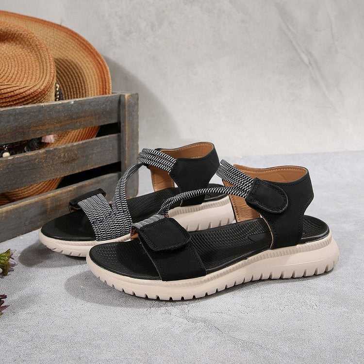 Damen Sportliche Sandalen mit verstellbaren Riemen und ergonomischem Fußbett EB
