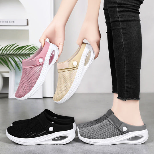 Damen Leichte Clogs mit Atmungsaktivem Obermaterial und Flexiblem Fußbett EB