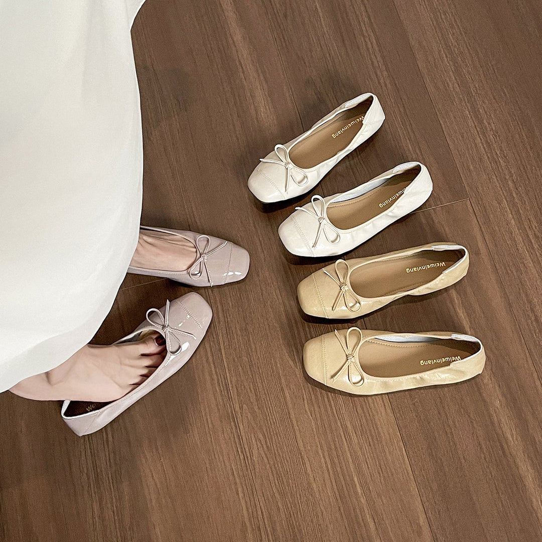Damen Ballerinas mit zartem Schleifendetail und komfortablem Innenfutter EB