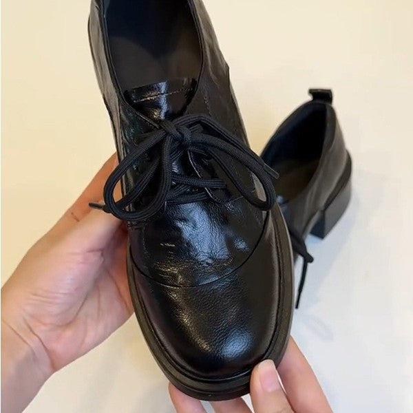 Damen Klassische Schnürschuhe mit komfortablem Blockabsatz EB