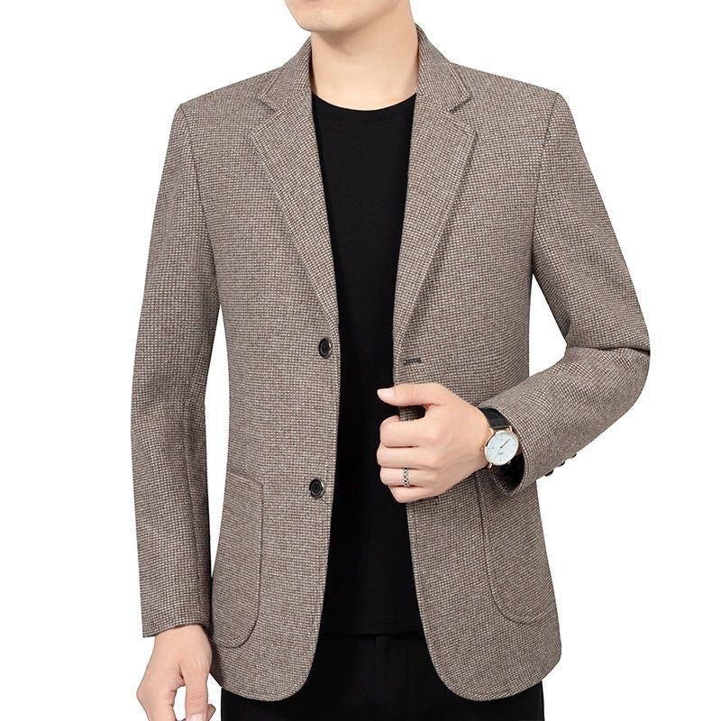 Herren Slim Fit Sakko mit feiner Struktur und klassischer Knopfleiste EB
