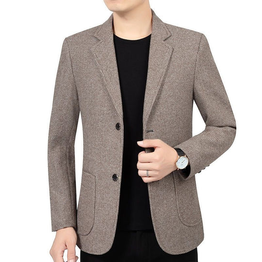Herren Slim Fit Sakko mit feiner Struktur und klassischer Knopfleiste EB