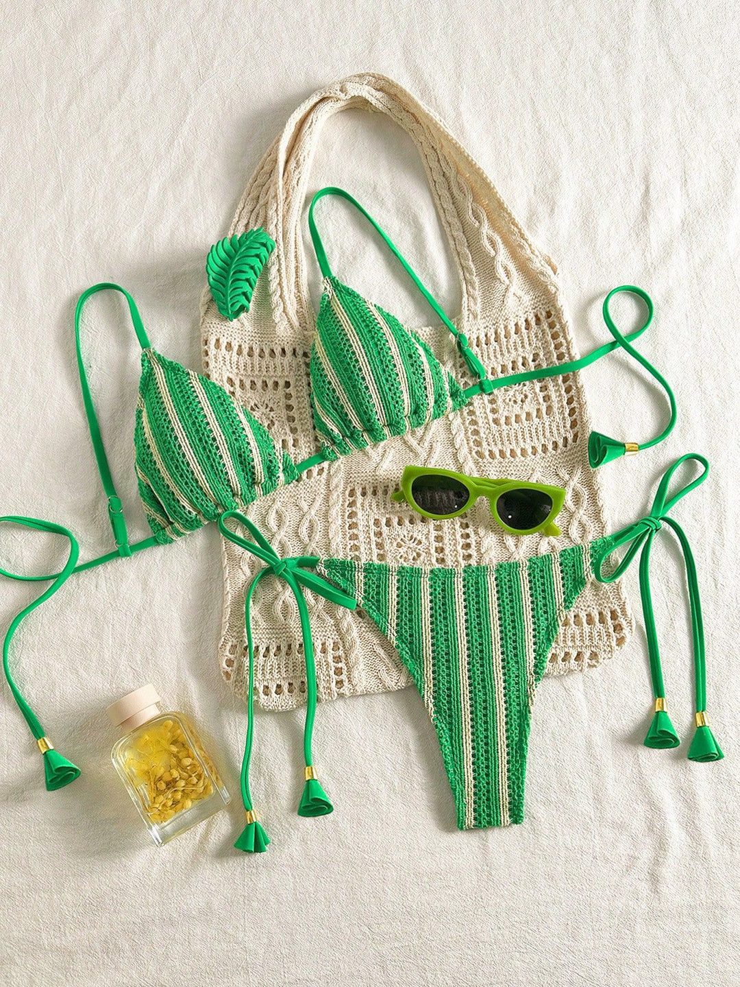 Damen Strappy Bikiniset mit verstellbaren Trägern EB