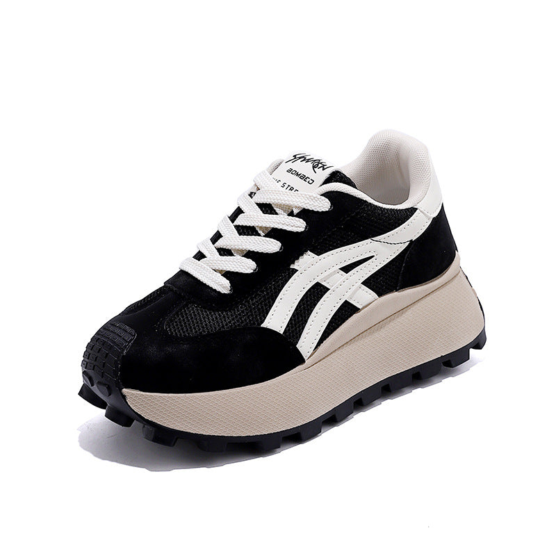Damen Chunky Sneaker mit modischem Plateau und atmungsaktiver Mesh-Oberfläche EB