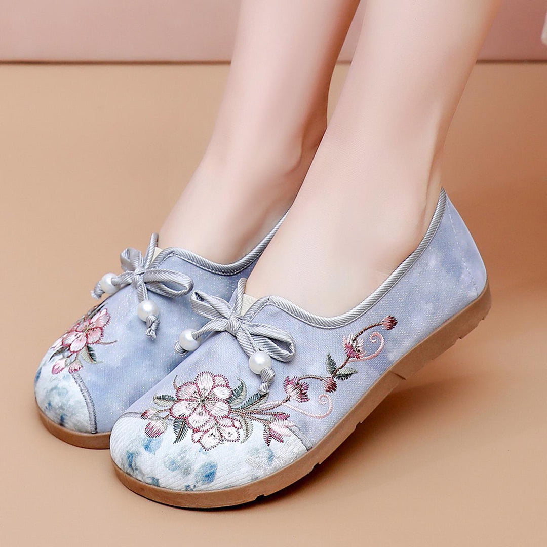 Damen Blumenausgestattete Ballerinas EB