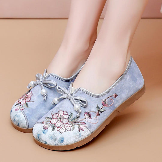 Damen Blumenausgestattete Ballerinas EB