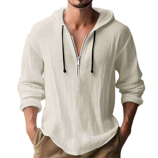 Herren lässiger Kapuzenpullover mit Reißverschluss EB