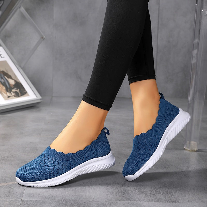 Damen Atmungsaktive Slip-On Sneakers mit komfortabler Sohle EB