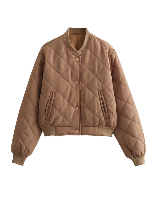 Damen gesteppte Übergangsjacke mit modernem Schnitt und praktischen Taschen EB