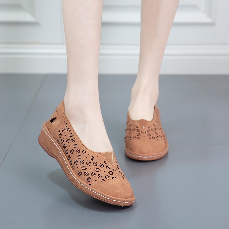 Damen Bequeme Ballerinas mit Luftlöchern EB