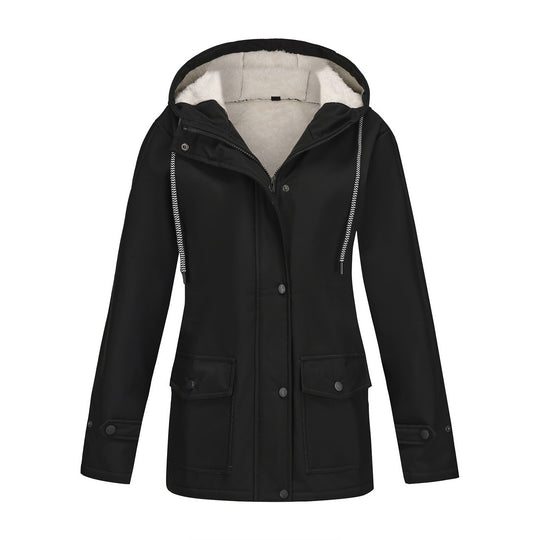 Damen Funktionale Winterjacke mit Fleece-Futter und Kapuze EB