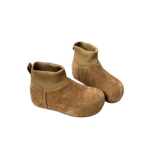 Damen Bequeme Winterboots mit elastischem Kragen und weichem Innenfutter EB