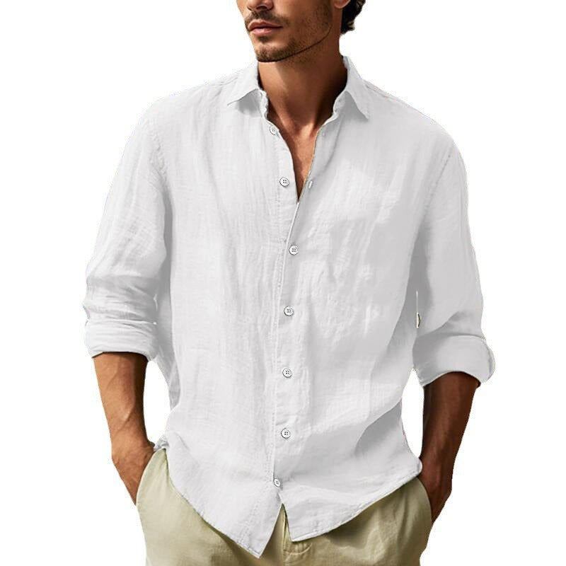 Herren hemd mit luftiger Passform und eleganter Knopfleiste EB