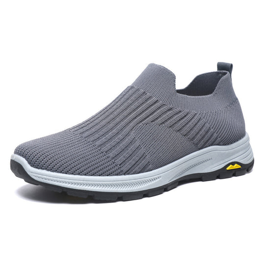 Damen Elastische Slip-On Sneakers mit atmungsaktiver Strickoberfläche und rutschfester Sohle EB