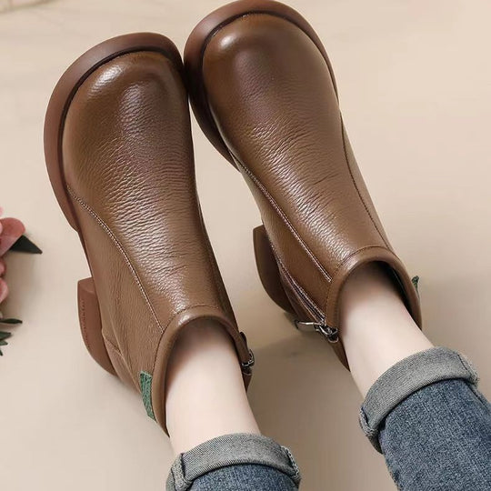 Damen Elegante und komfortable Ankle Boots mit praktischem Reißverschluss und trendigem Design EB