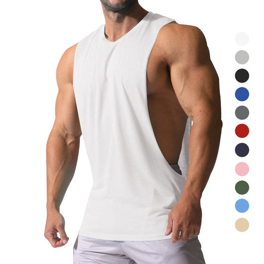 Herren nan Muskelshirt mit extra tiefen Armöffnungen und atmungsaktivem Baumwollmix EB
