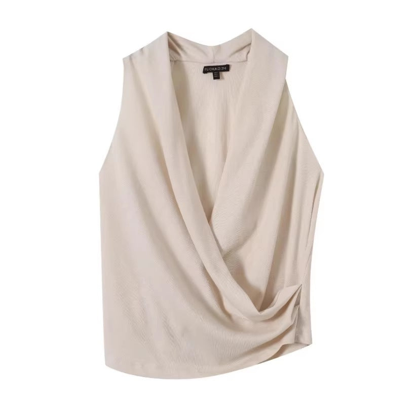 Damen Wickeloberteil mit elegantem, fließendem Stoff EB