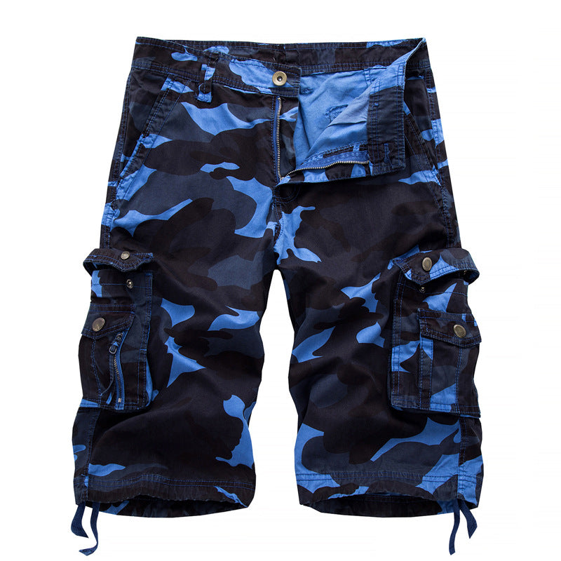Herren taktische Cargoshorts mit multifunktionalen Taschen und verstellbarem Kordelzug EB