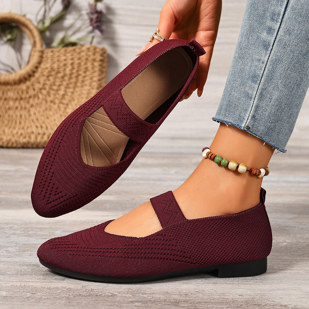 Damen Komfortable Ballerinas mit schickem Gummiband EB