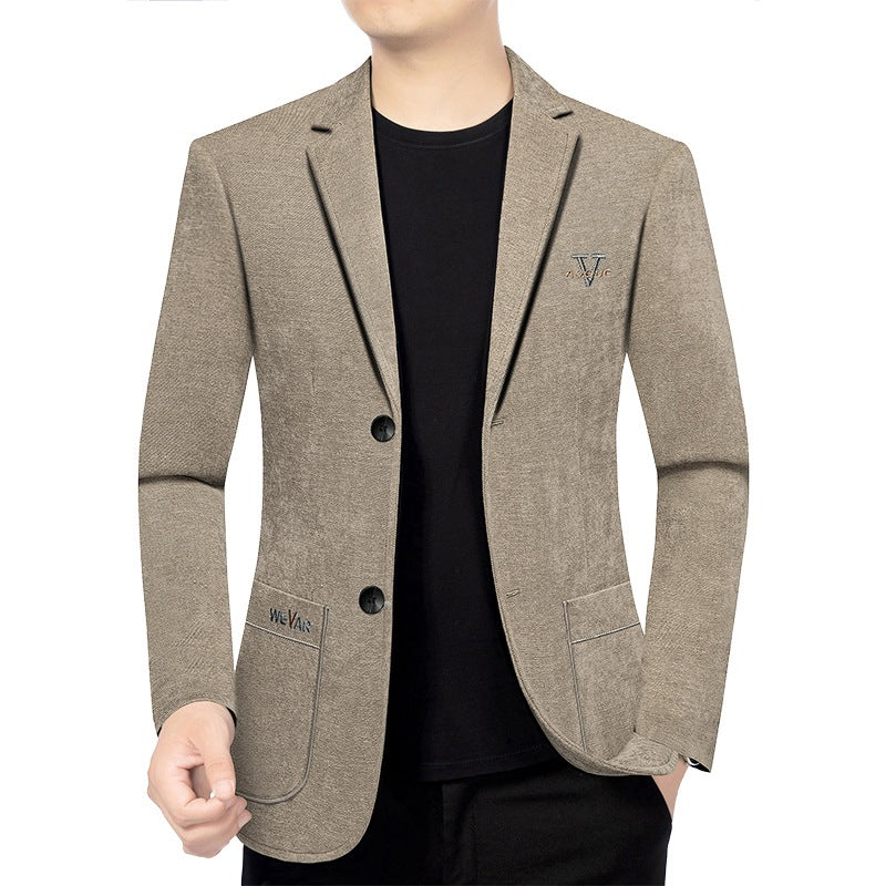 Herren Casual-Sakko in Denimoptik mit Slim-Fit und aufgesetzten Taschen EB