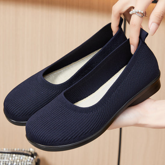 Damen Bequeme und atmungsaktive Ballerinas mit rutschfester Sohle EB