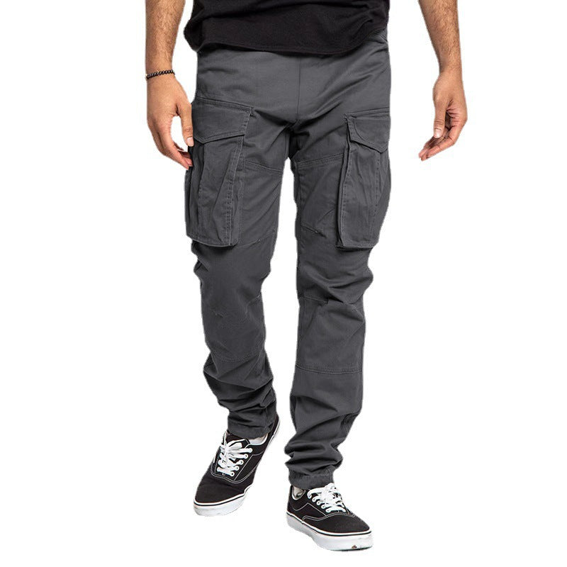 Herren nan tapered Cargo-Hose mit großen Klappentaschen, verstärkten Knien und schmal zulaufendem Bein EB