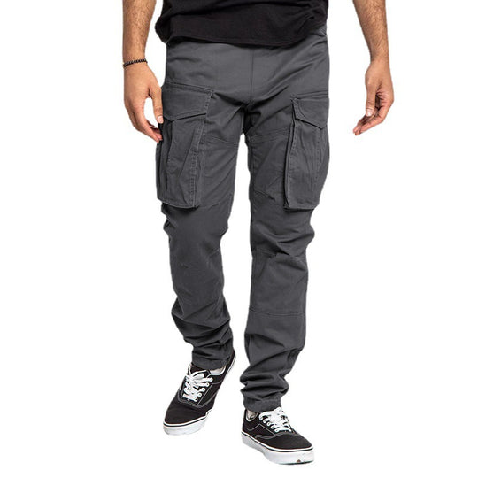 Herren nan tapered Cargo-Hose mit großen Klappentaschen, verstärkten Knien und schmal zulaufendem Bein EB