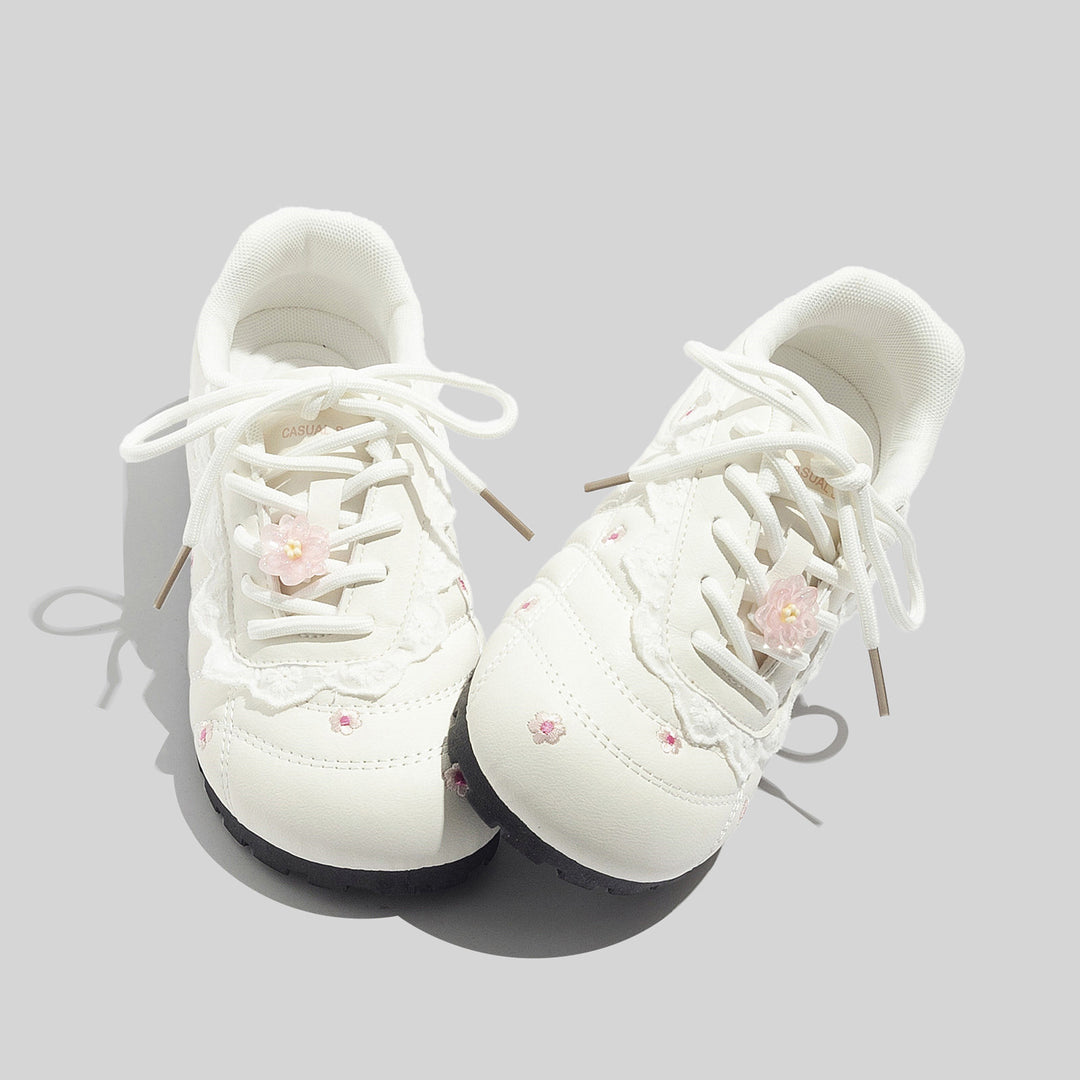 Damen Sneakers mit floralem Design und komfortabler Sohle EB