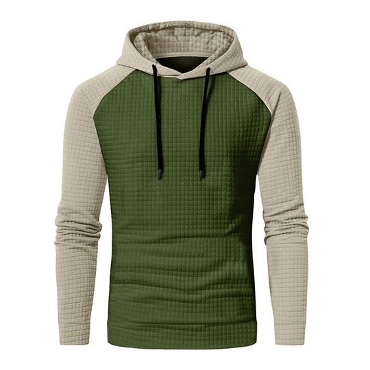 Herren Texturiertes Kapuzen‑Sweatshirt mit Waffelstruktur und Raglanärmeln EB