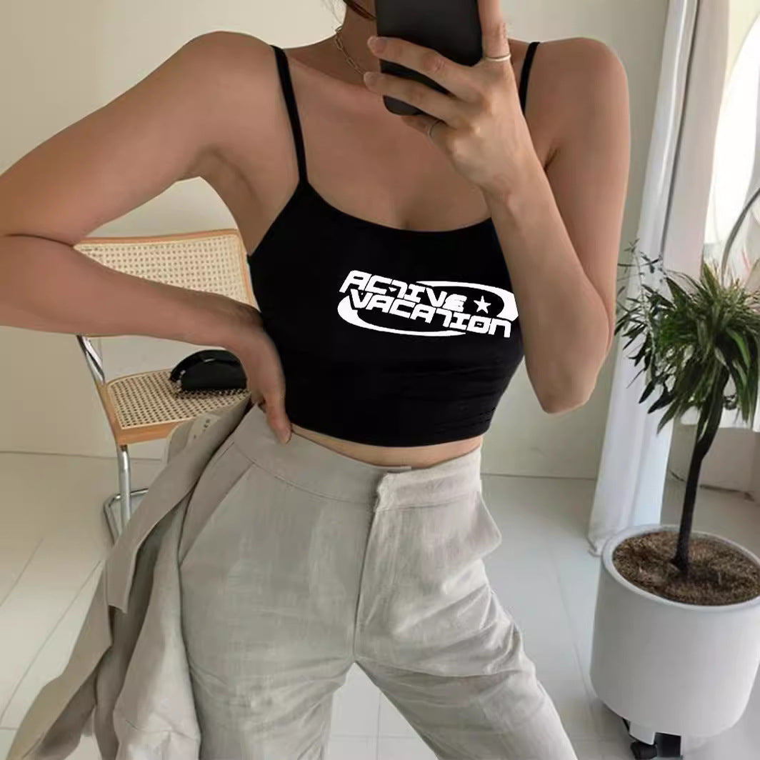 Damen Crop-Top mit trendigem Schriftzug EB