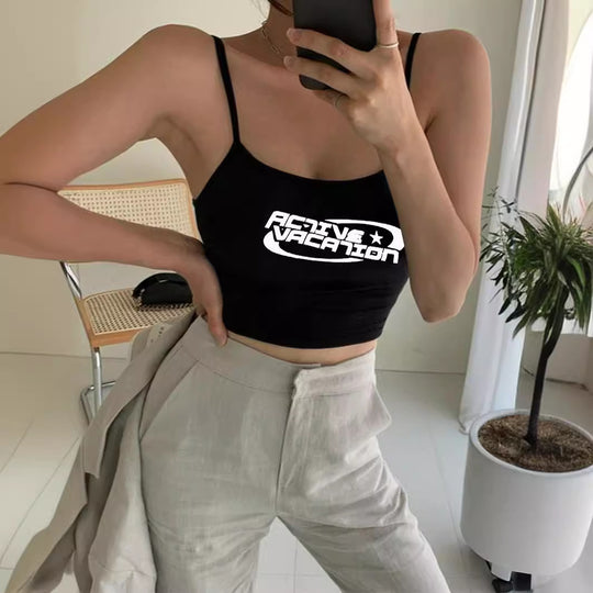 Damen Crop-Top mit trendigem Schriftzug EB