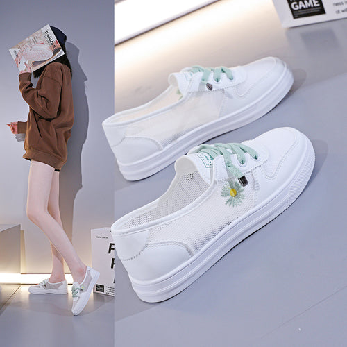 Damen Luftige Mesh-Sneaker mit elastischem Schnürsystem EB