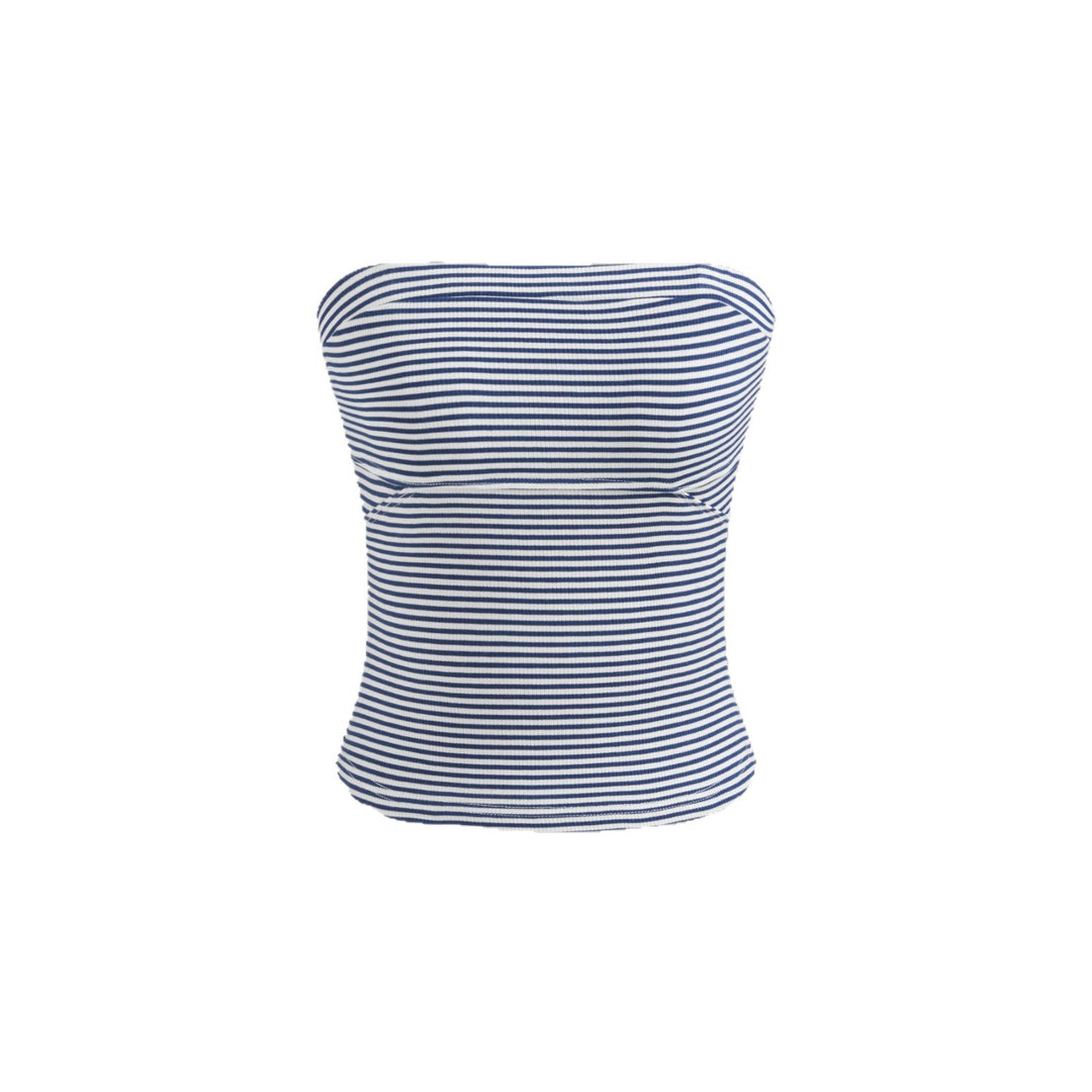 Damen Bandeau-Top mit feinen Streifen EB