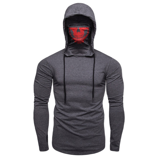 Herren Kapuzenpullover mit kreativem Totenkopf-Design EB